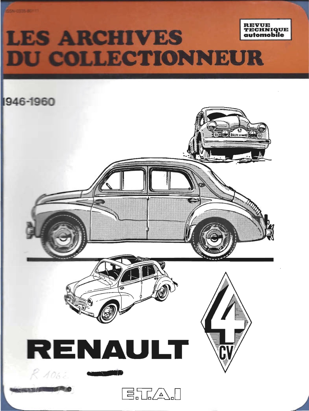 Revue Technique Automobile Renault 4cv 1946-1960