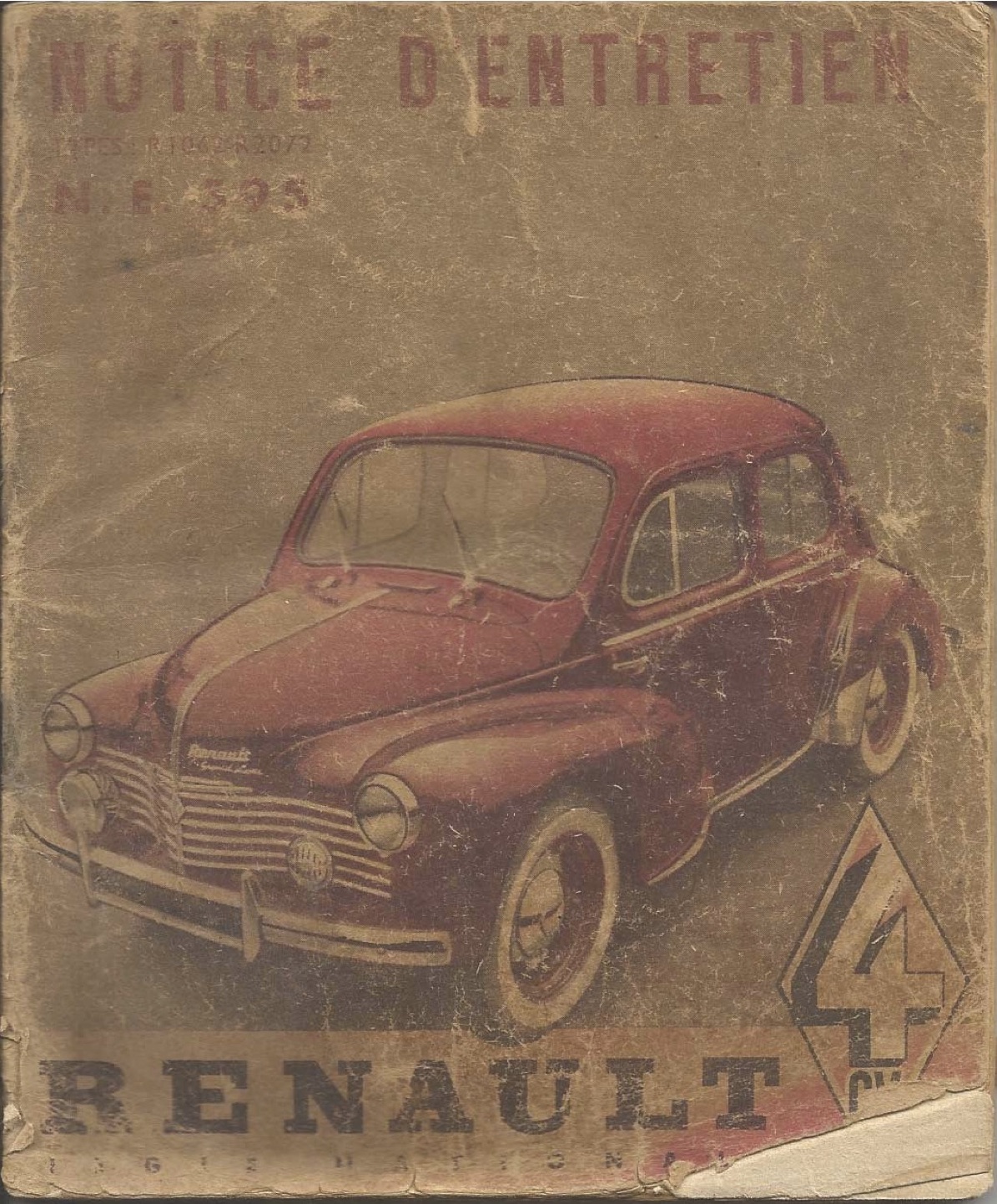 Notice Renault 4cv de 1951