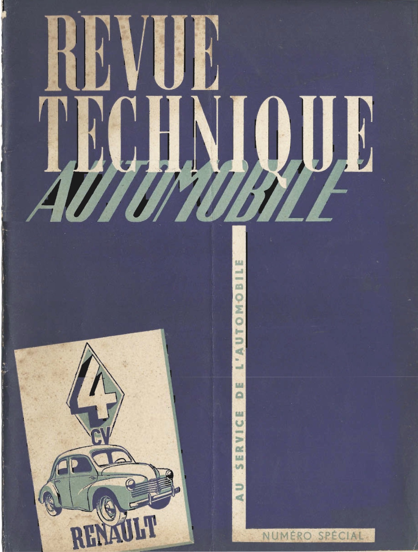 Revue Technique Automobile Renault 4cv 1950